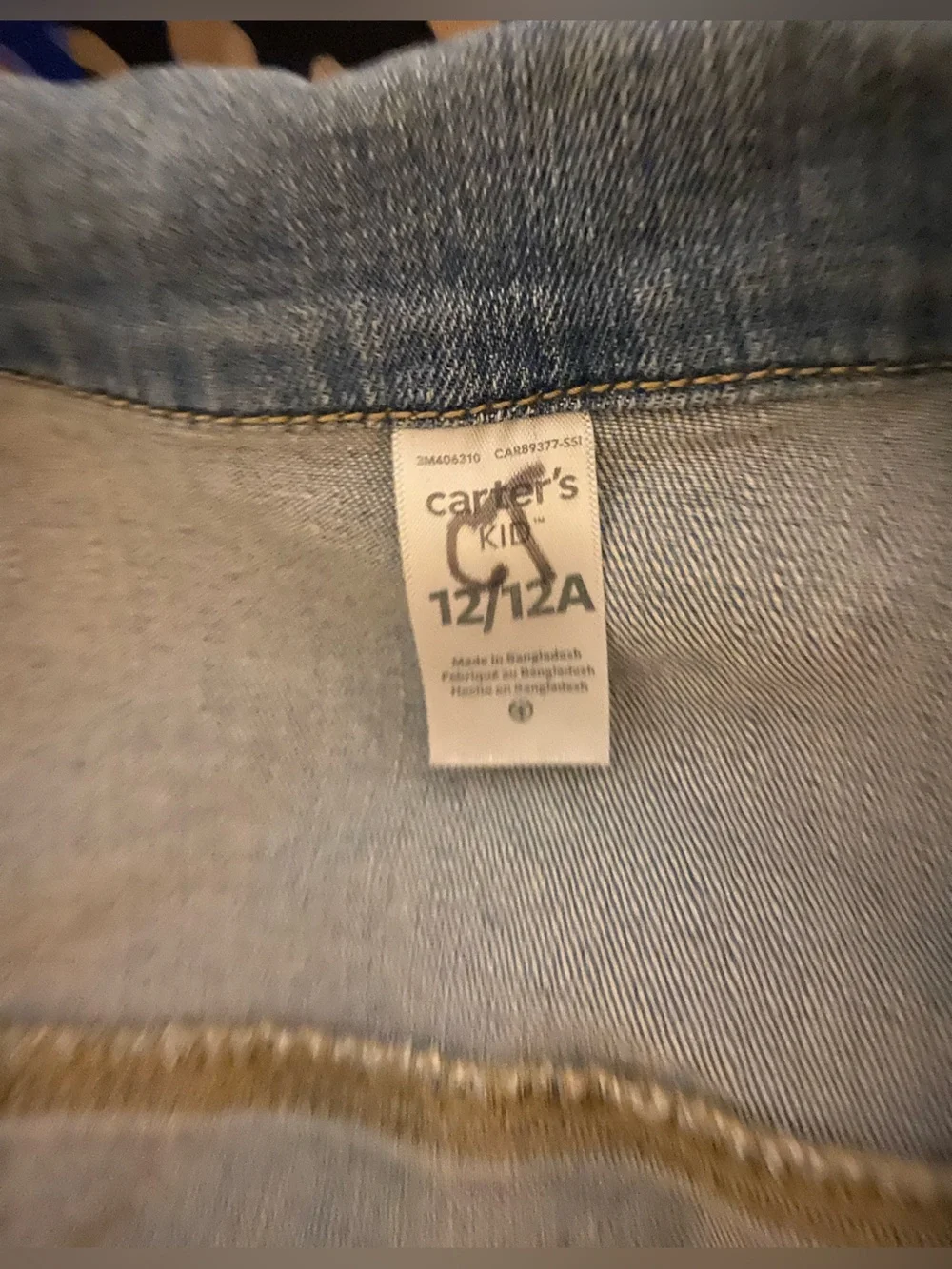 Carter's Light Blue Denim Jacket - Classic Button-Front